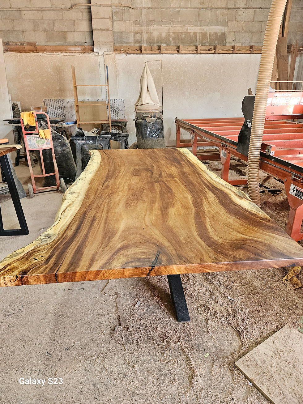 Thumbnail: Guanacaste Live edge with bench Orlando Custom Woodworking