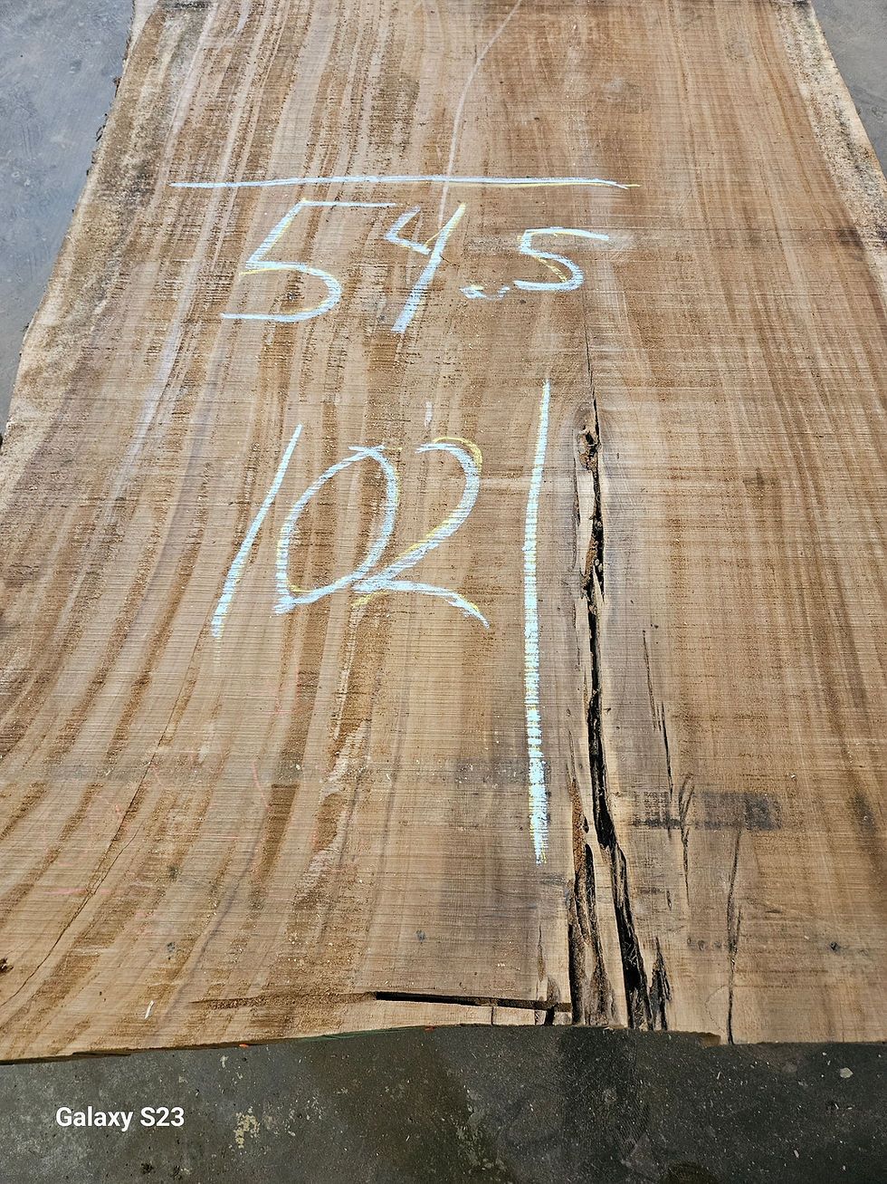 Thumbnail: #14 Guanacaste Parota Epoxy Exotic Wood Slab 102"x54.5"x2.5"