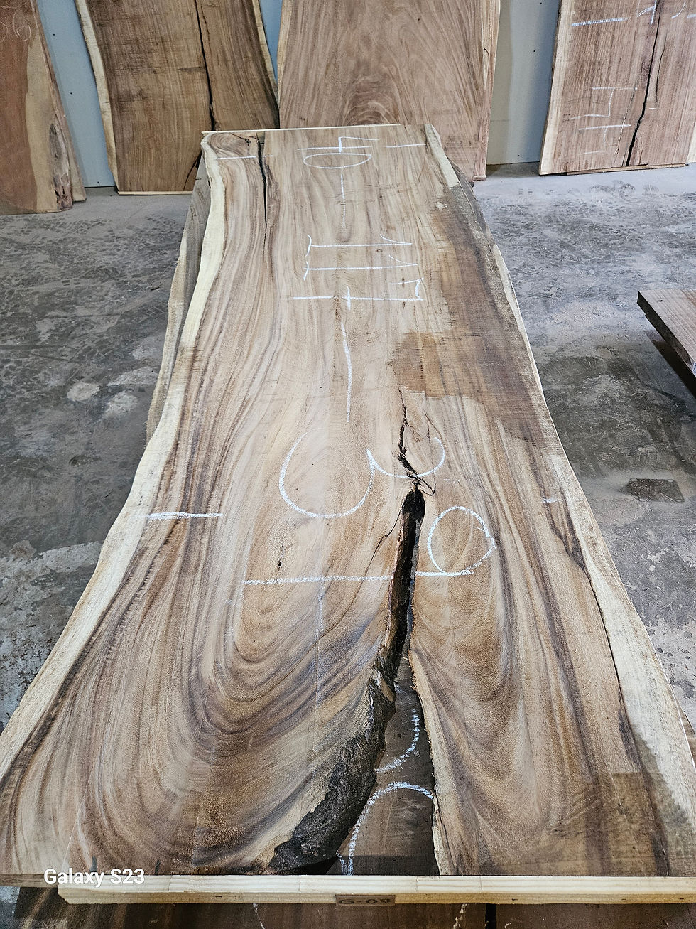 Thumbnail: #45 Monkeypod 117"x40"x2.5" Exotic Wood Slab