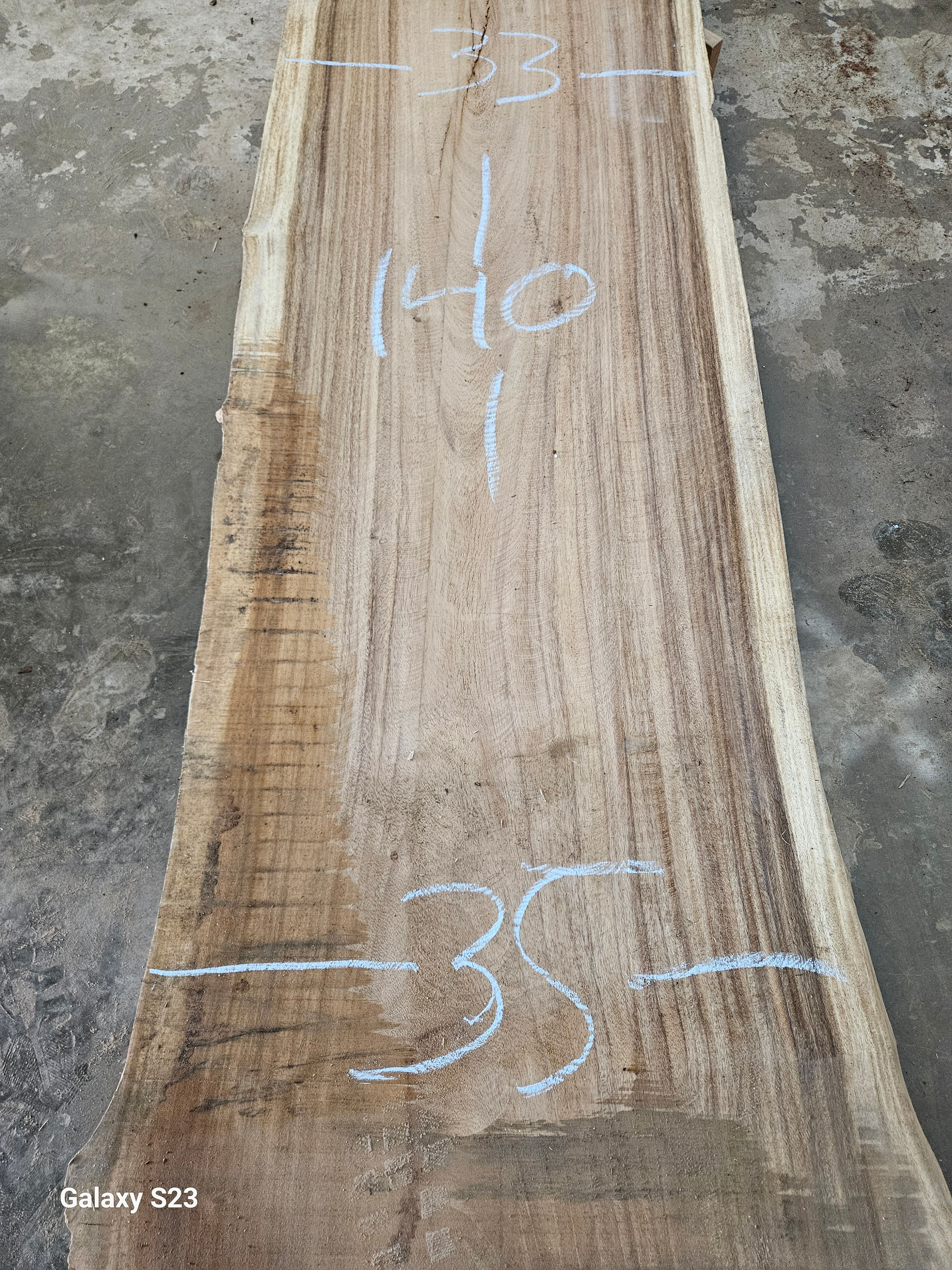 #55 Monkeypod 140"x35"x2.5" Exotic Wood Slab