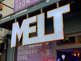 Melt 3D Gold Stainless Illuminated Sign