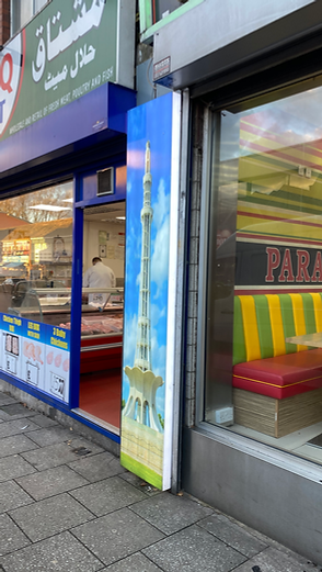 Paradise takeaway, Outdoor Acylic Illuminated Box