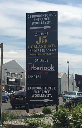 Broughton Street Directional Pole Sign