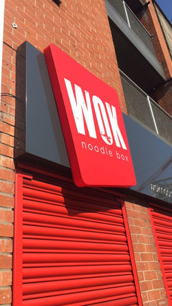 Wok Noodles, Acrylic Illuminated 3D logo