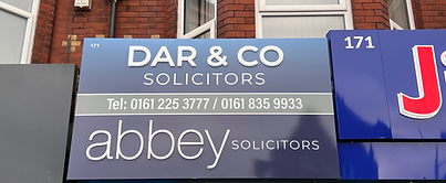 Dar & Co, Full Colour Print Tray Sign With White Raised Cut Out Letters