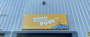 Animal Pods, Tray Sign With Full Colour Vinyl