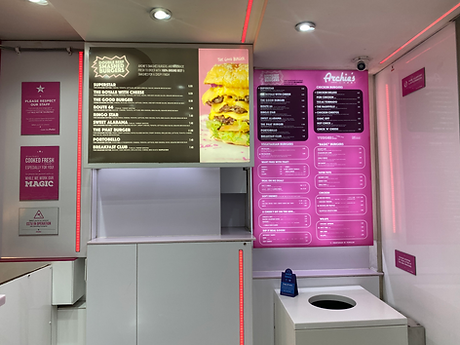 Archies Illuminated Acrylic Box Menu