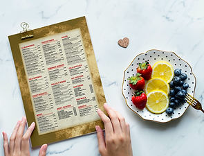 Blu Bar Resturant Menu