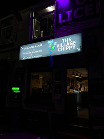 The Village Chippy, Illuminated Box Sign
