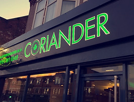 Coriander Illuminated Fret Cut Sign