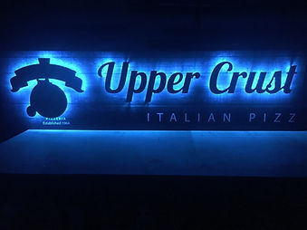 UpperCrust Pizza, Raised Cut Out Letter With Back Illumination 