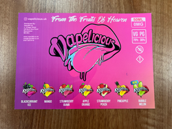 Vapelicious A5 Flavour Card With UV Varnish