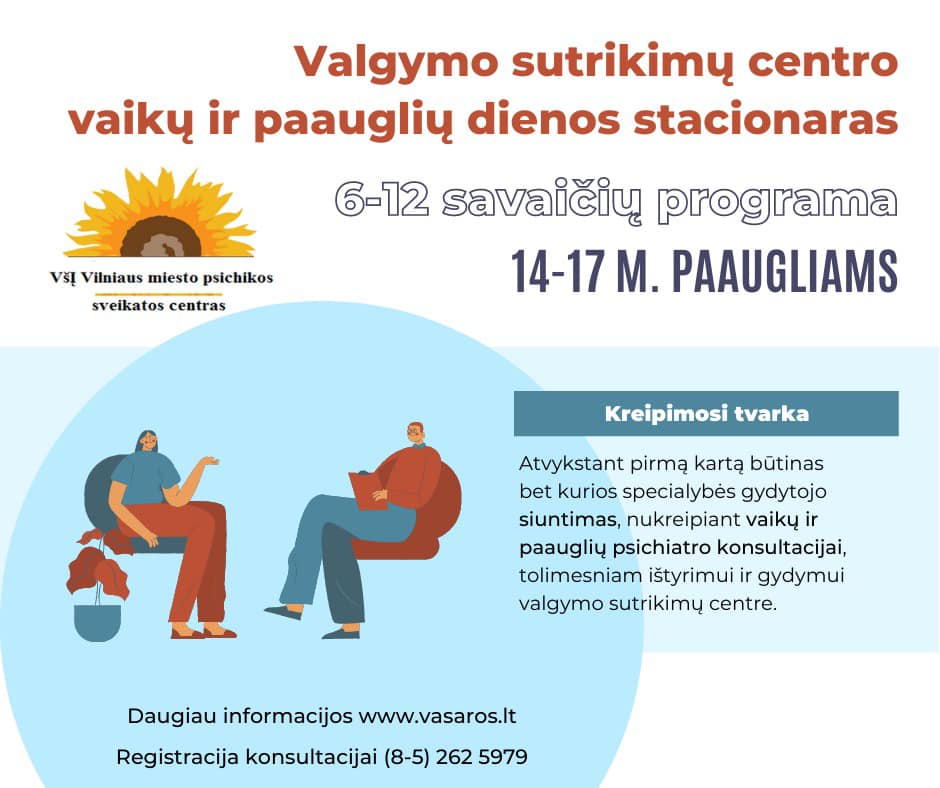 Pagalba valgymo sutrikimu sergantiems paaugliams