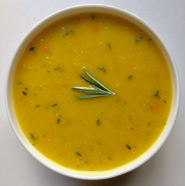 Roasted Acorn Squash & Garlic Soup Recipe