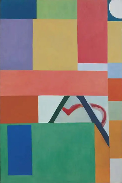Shirley Jaffe, F's Picture, 1968, Oil on Canvas, 146 x 97cm, Collection Galerie Jean Fournier, Paris.