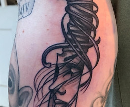Custom neo-traditional tattoo by Art & Ink Tattoo Gallery