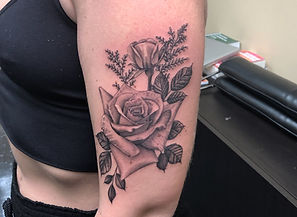Realism rose created at Art & Ink Tattoo Gallery