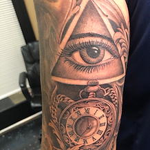 all seeing eye tattoo created at Art & Ink Tattoo Gallery