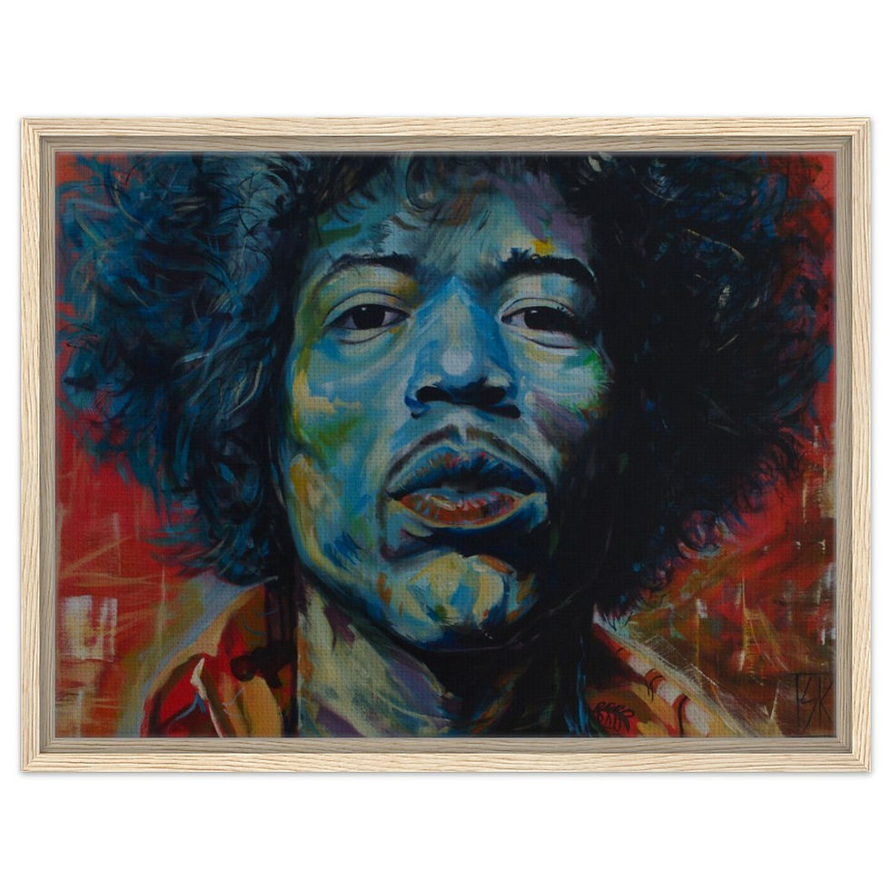 Thumbnail: JIMI HENDRIX Framed Canvas