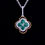 Thumbnail: 0.36 Carat Emerald and Diamond Two Tone Pendant
