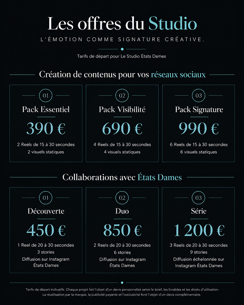 Tarifs élégants du Studio États Dames.png