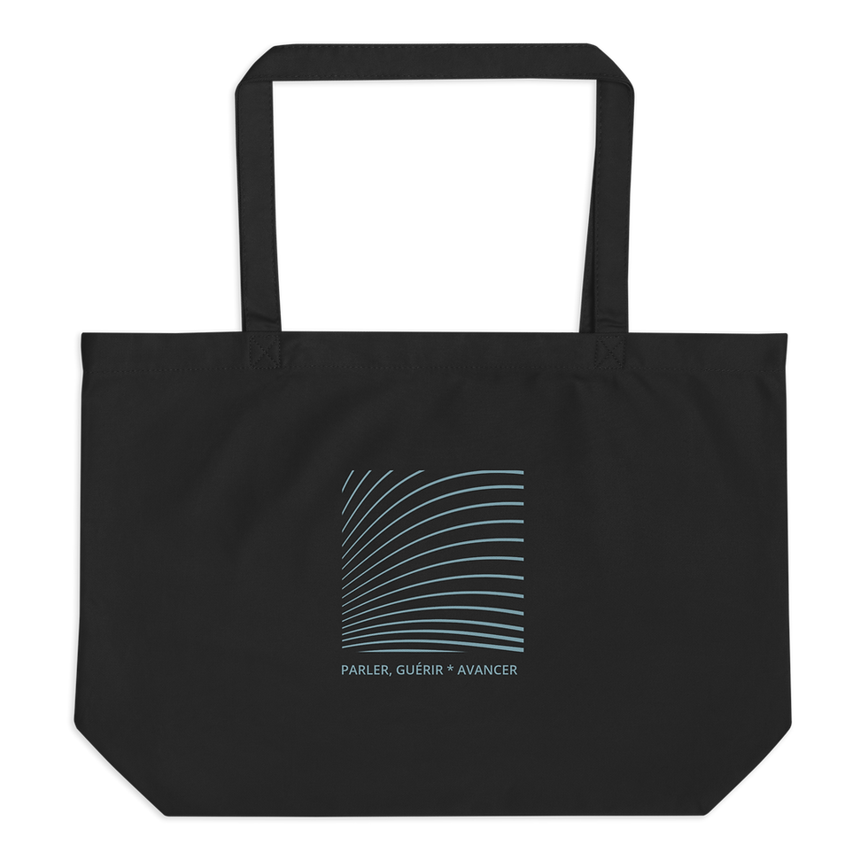 Bolsa grande de algodón orgánico – Habla. Sana. Sigue adelante.