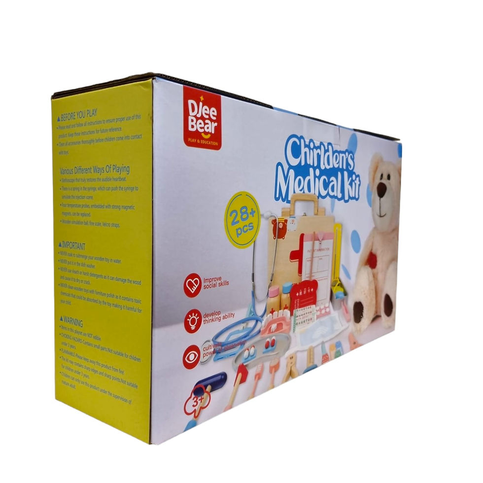 Miniatură: Trusa Micul doctor, din lemn, ursulet de plus inclus