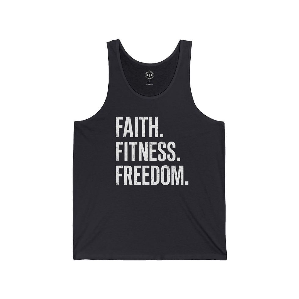Thumbnail: Faith. Fitness. Freedom. Tank Top — Inspirational Workout Tank