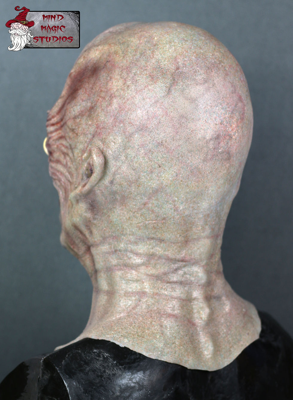 Thumbnail: Creepy clown silicone mask rear view