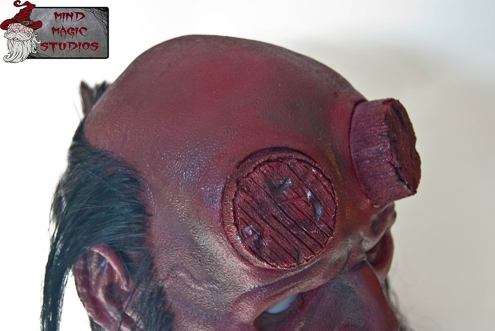 Thumbnail: Hellboy silicone mask horns detail