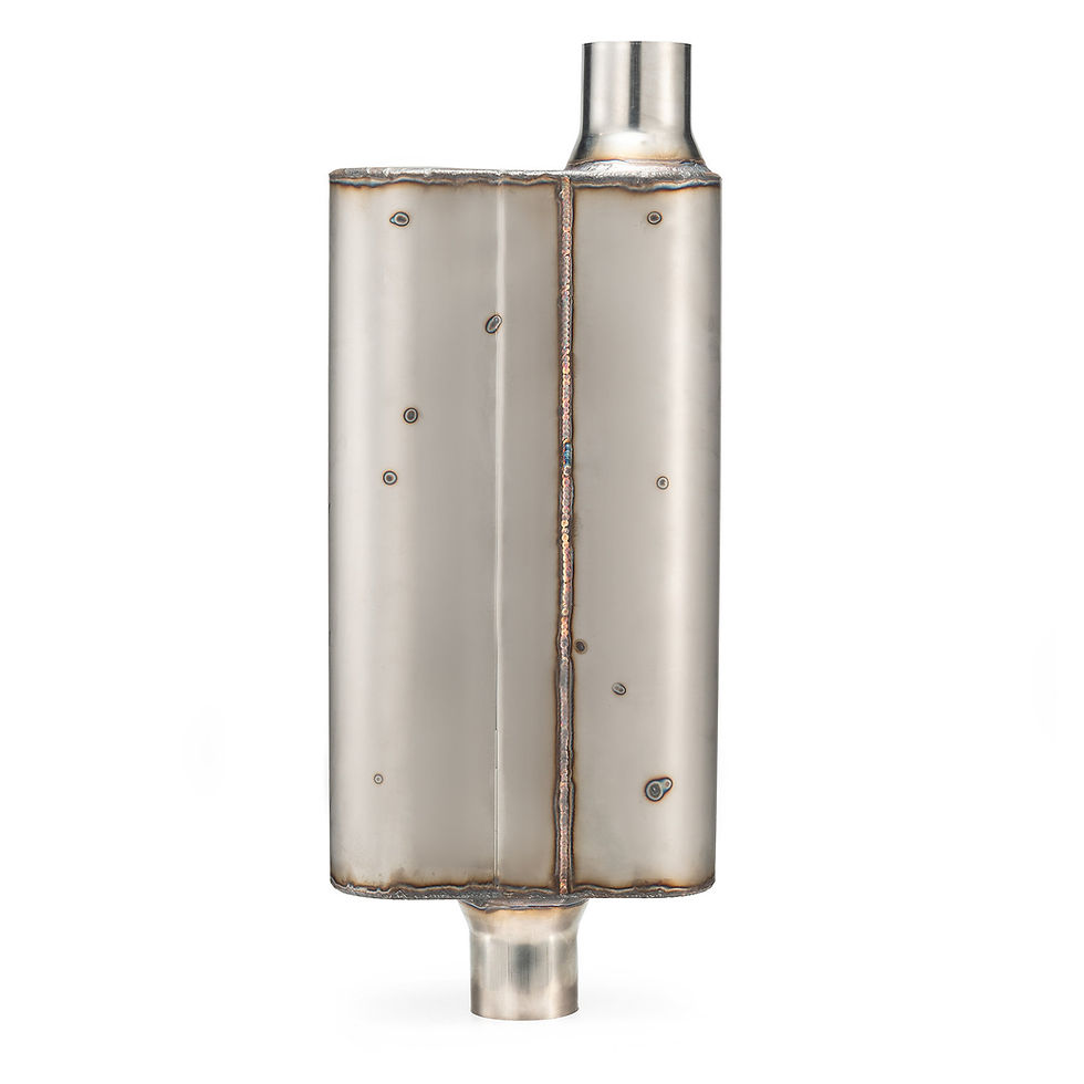 Thumbnail: Exhaust Muffler 2.5" Offset In/ 2.5" Center Out Original Color Moderate Sound