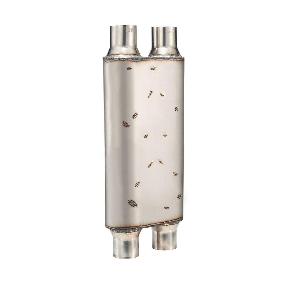 Thumbnail: Exhaust Muffler 2.5" Dual In / 2.5" Dual Out Original Color Moderate Sound