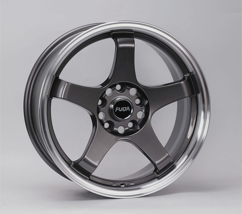 Thumbnail: 18 X 8.5 Inch Gunmetal Machine Lip Wheels Rim 5x114.3 Wheel ET 25 CB 73.1