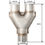 Thumbnail: Exhaust Y Pipe 2.50" Dia Single Inlet to 2.50" Dia Dual Outlets Stainless Steel