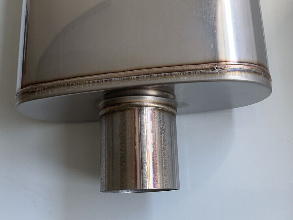 Thumbnail: Universal Oval Muffler, 3.0" Inlet Offset/3.0" Outlet Center Exhaust 409S