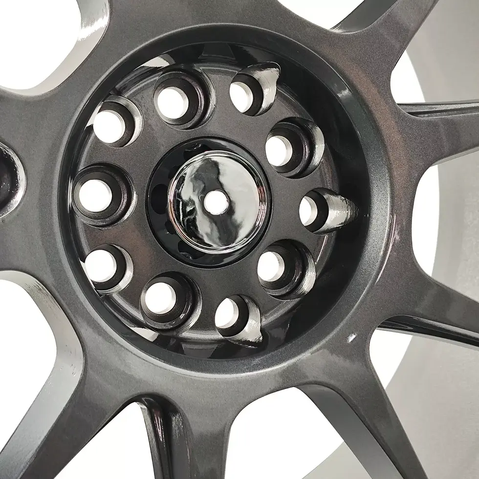 Thumbnail: 18 X 8.5 Inch Full Gunmetal Wheels Rim 5X100 / 5x114.3 Wheel 5 Lug ET 35