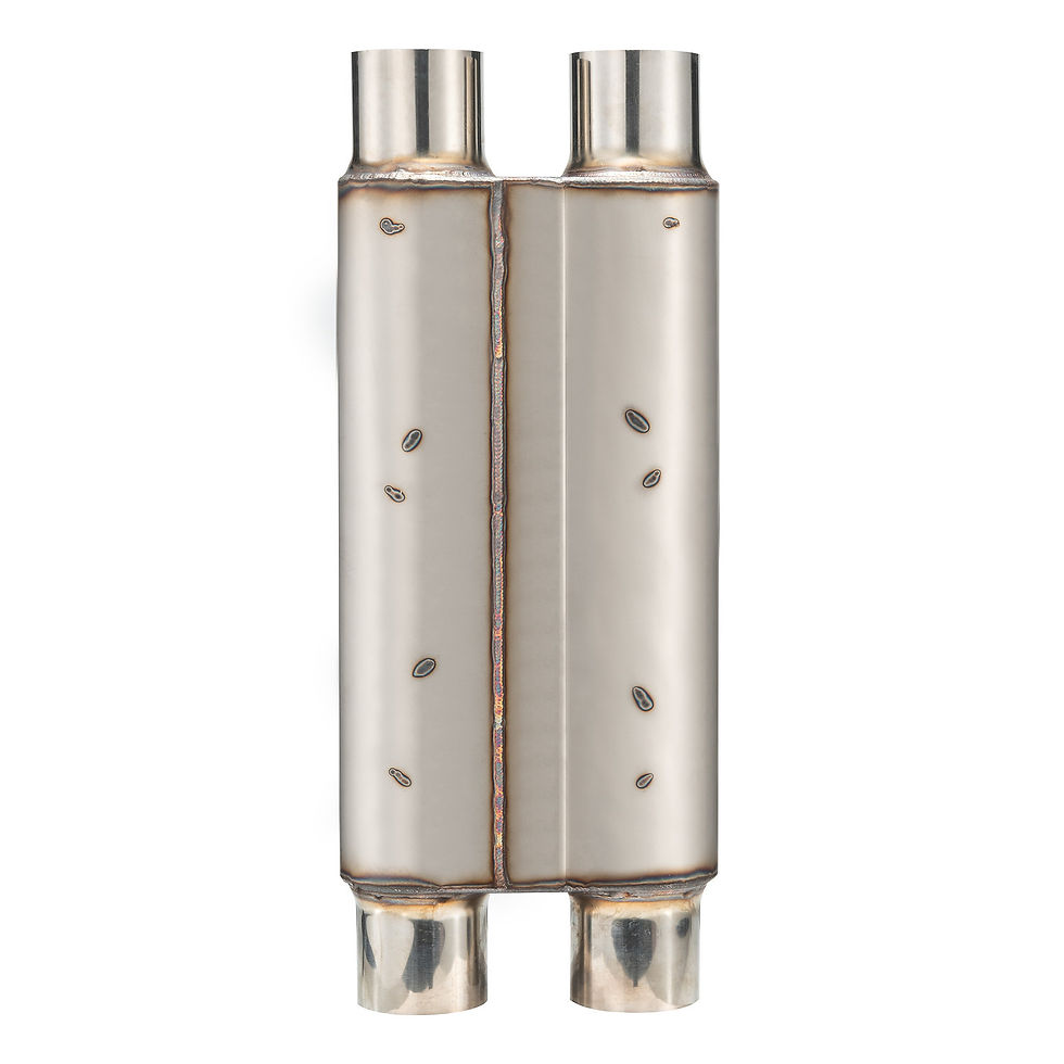Thumbnail: Exhaust Muffler 3" Dual In / 3" Dual Out Original Color Moderate Sound