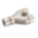 Exhaust Y Pipe 3.00" Dia Single Inlet to 2.25" Dia Dual Outlets Stainless Steel
