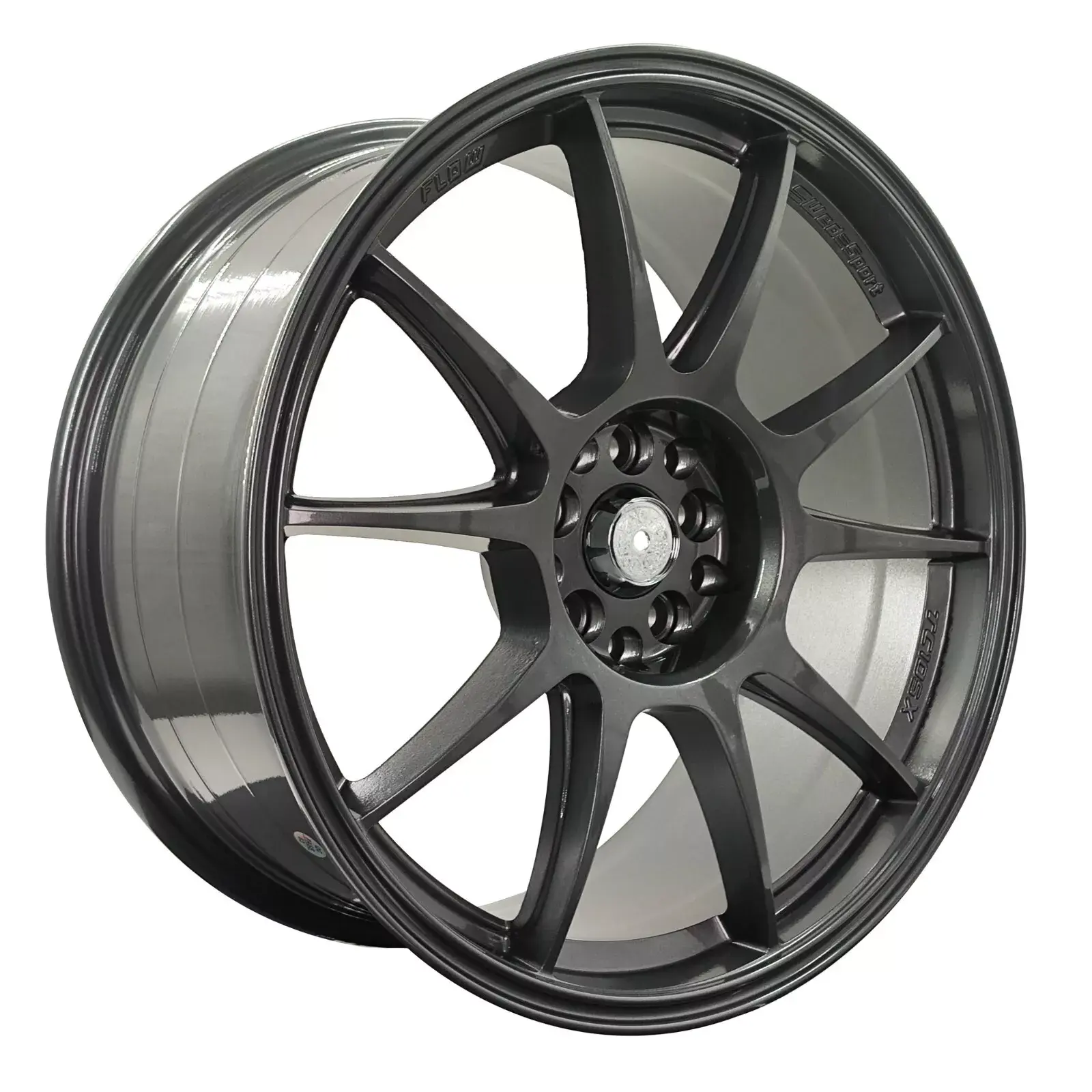 18 X 8.5 Inch Full Gunmetal Wheels Rim 5X100 / 5x114.3 Wheel 5 Lug ET 35