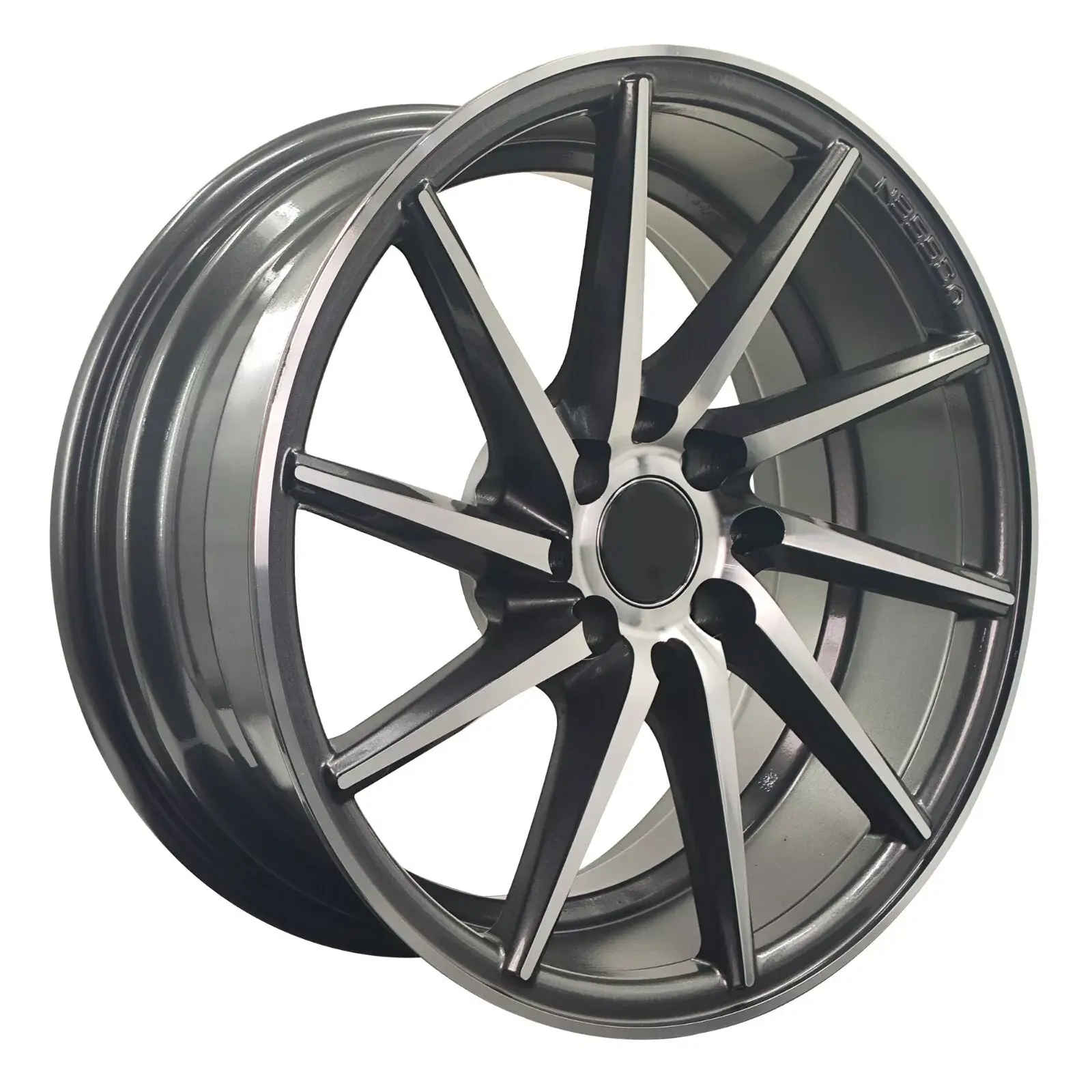 16X 7 Inch Gunmetal Machined Face Alloy Wheels Rim 4*100/114.3 Wheel 4 Lug ET 17