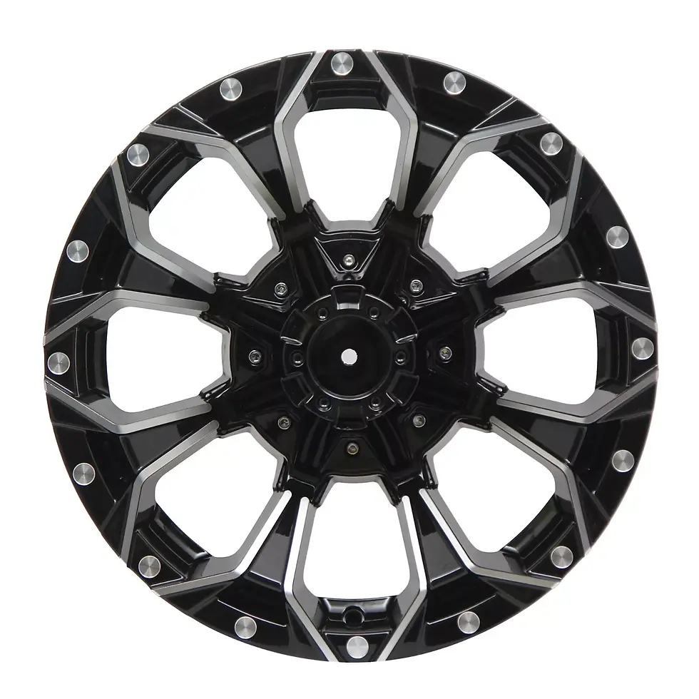 Thumbnail: 20X 9. 5 Inch Black Machine Face Wheels Rim 5x114.3 / 5x127 Wheel 5 Lug ET 10 mm