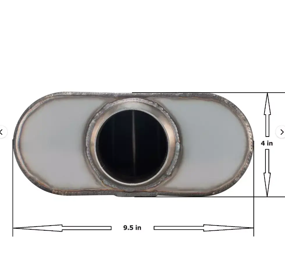 Thumbnail: Muffler 2.5" Center In / 2.5" Center Out Moderate Sound Original Color