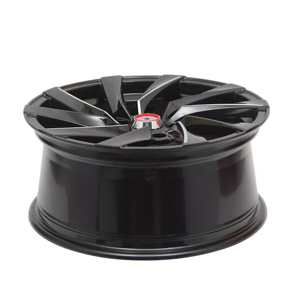 Thumbnail: 17X 7.5 Inch Gloss Black Milling Wheels Rim 5x114.3 Wheel 5 Lug ET 35 CB 73.1