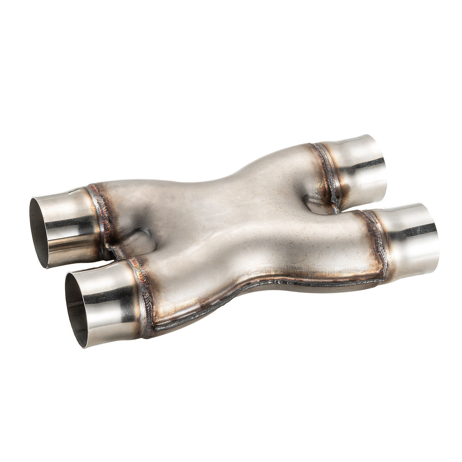 Universal Crossover X Pipe Dual 2.0" Inlet/Outlet Stainless Steel Exhaust Tip