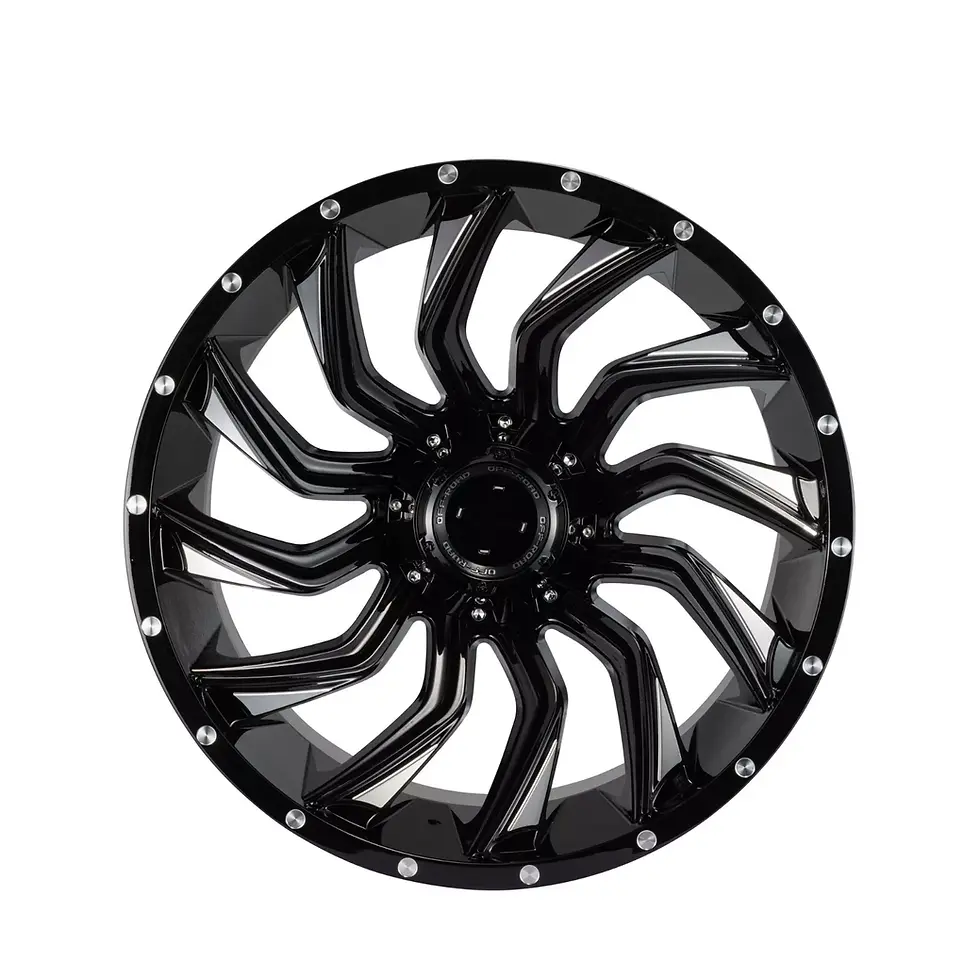 Thumbnail: 22 X 12 In Gloss Black Milling Wheels Rim 5x135 / 5x139.7 Wheel ET -44 CB 110