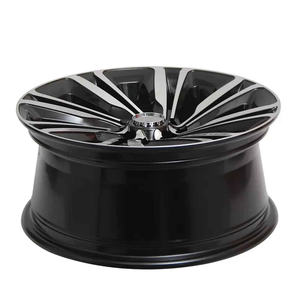 Thumbnail: 16X 7 Inch Black Machine Face Wheels Rim 4x100 / 4x108 Wheel 4 Lug ET 15 CB 73.1