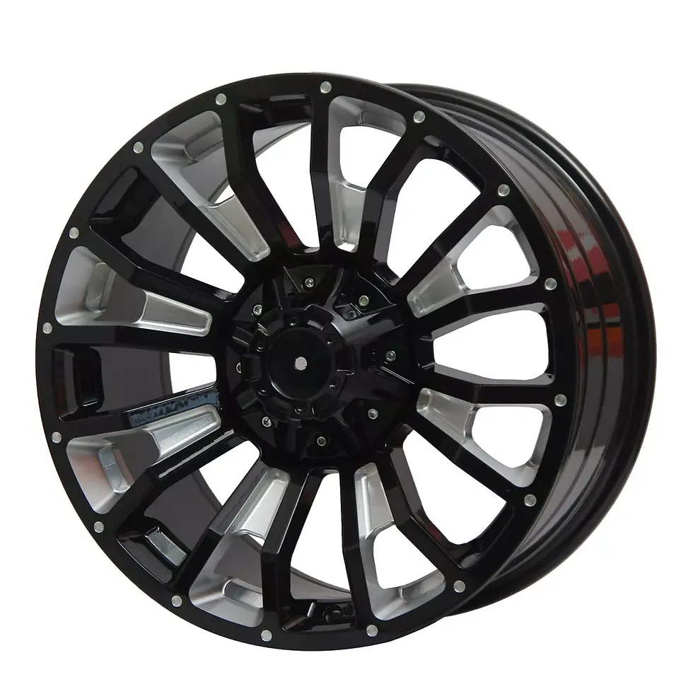 Thumbnail: 16 X 8 Inch Gloss Black Milling Wheels Rim 5x114.3 / 5x127 Wheel ET 0 CB 83.6