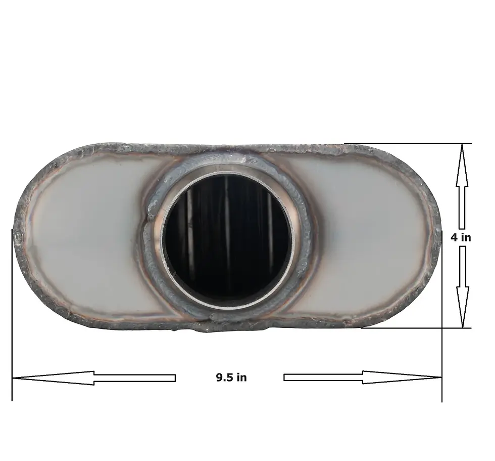 Thumbnail: Muffler 2.5" Center In / 2.5" Center Out Moderate Sound Original Color