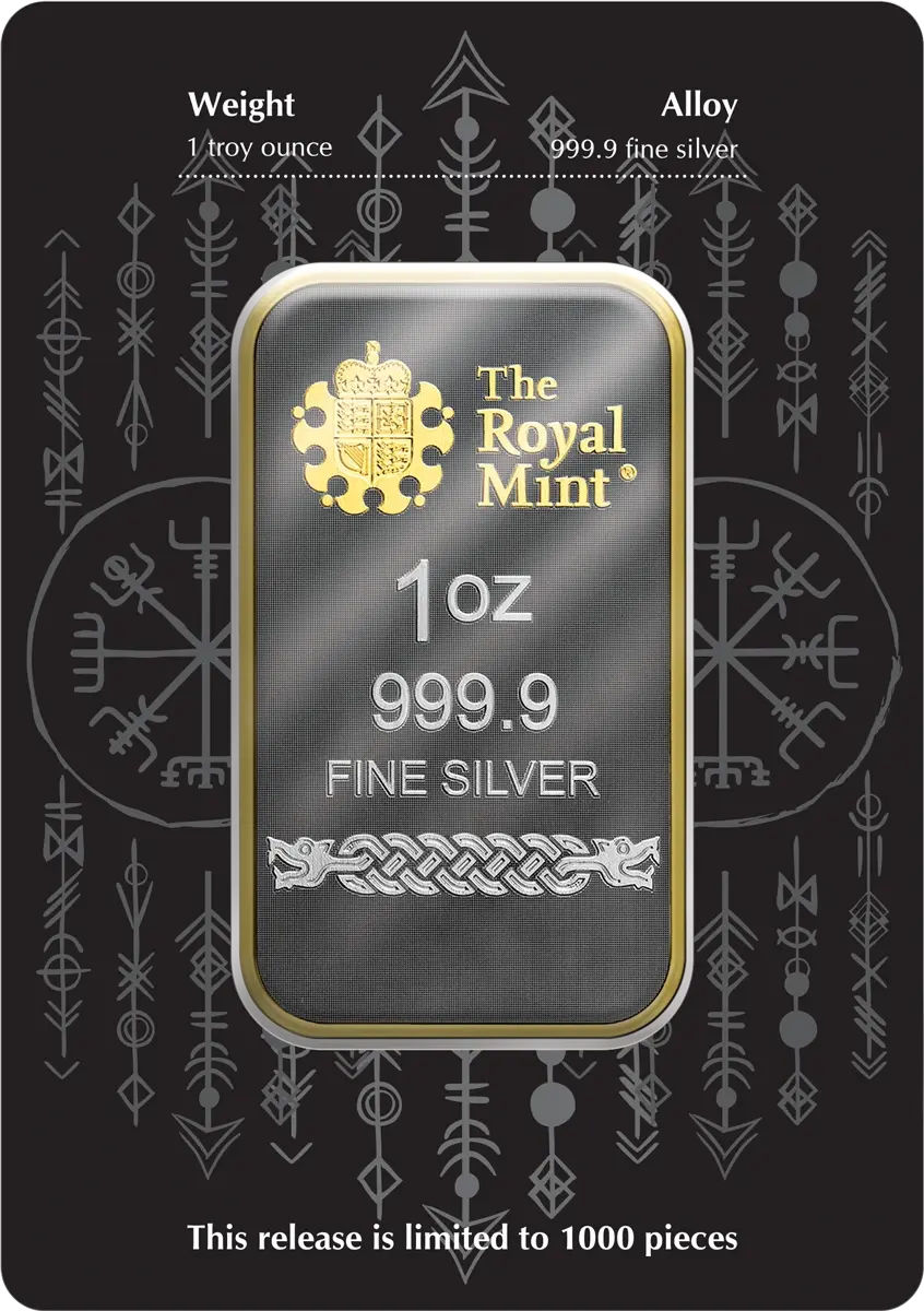 Thumbnail: 1oz Silver, Special Edition Norse God Thor, 1 ounce zilveren baar