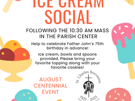 Ice Cream Social - August 24